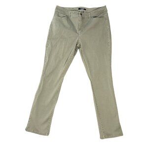 Chaps Women’s Pants Size 12 Olive Green Stretch Cotton Blend